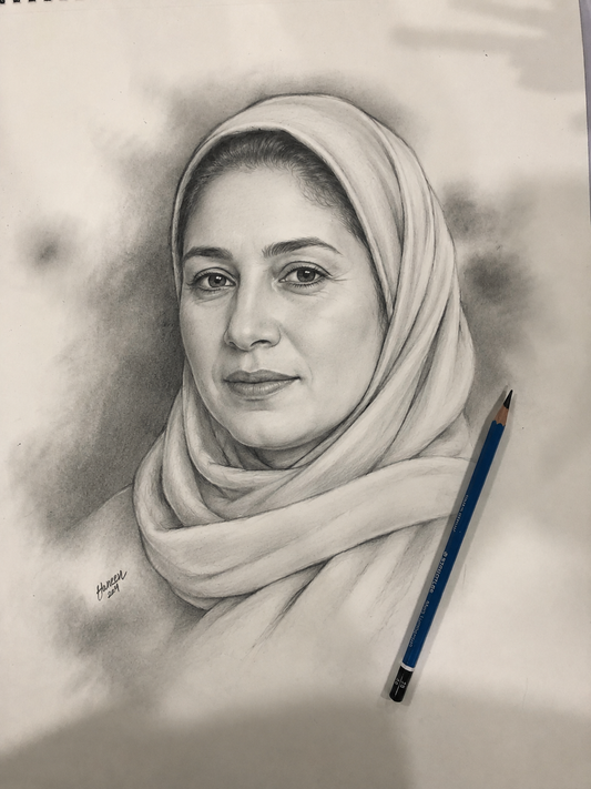 اساسيات رسم بالبورتريه بالرصاص والفحم